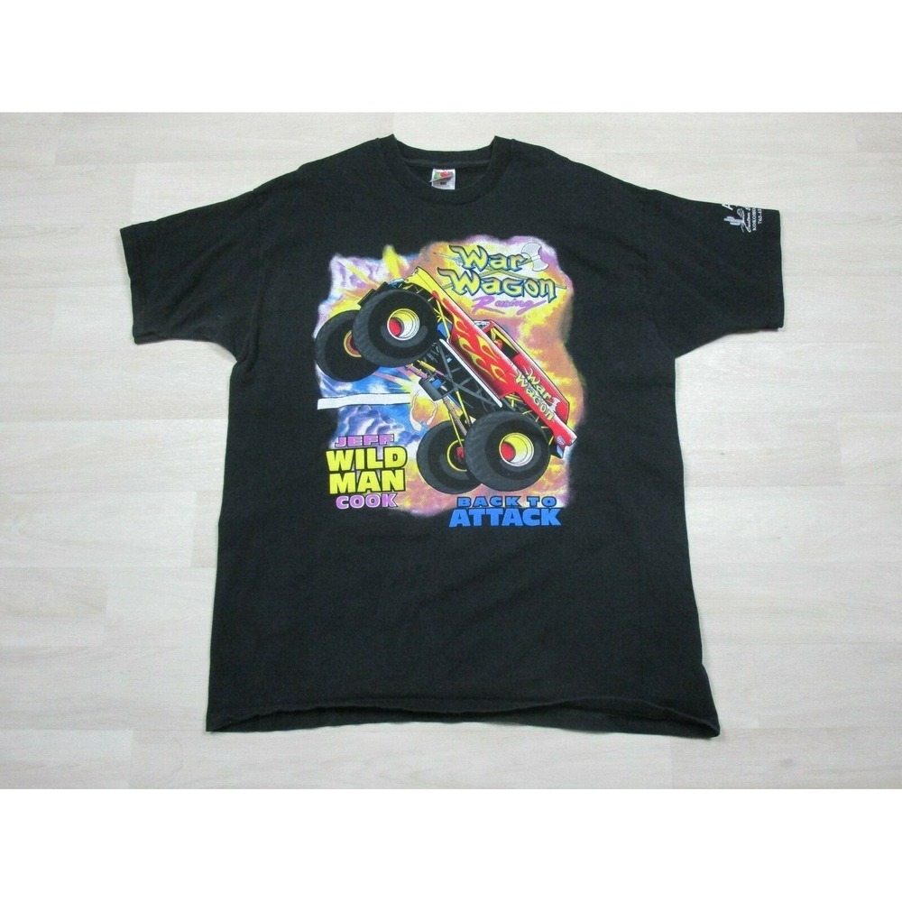 Vintage War Wagon Monster Truck T Shirt (XXL) Jeff Wild Man Cook 1990's Ford